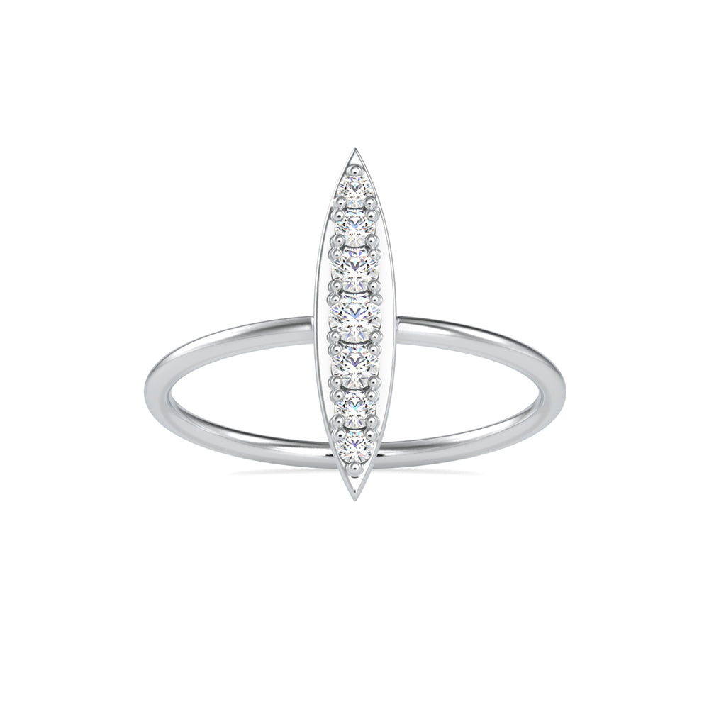 0.16Ct Marquise Shape Pave Lab-Grown Diamond Gold Ring