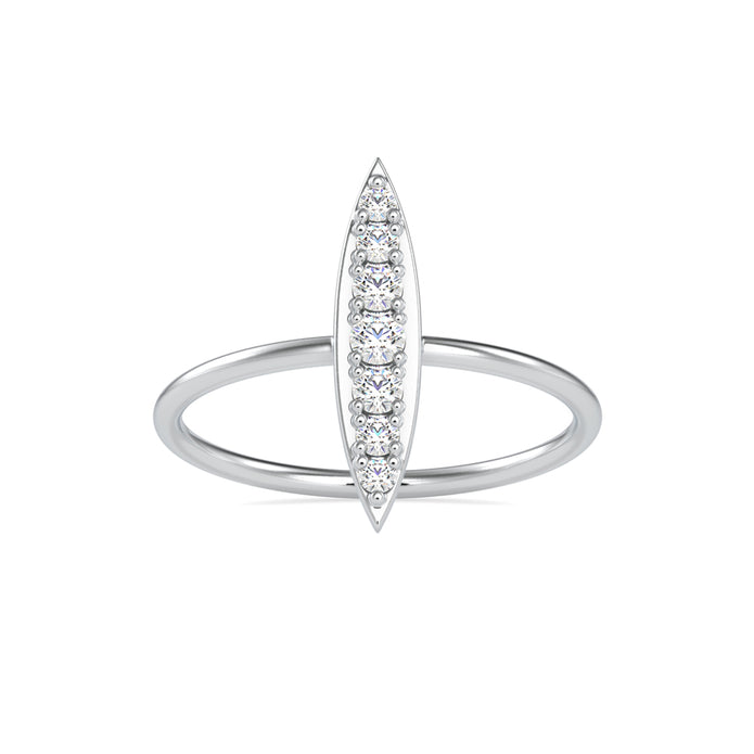 0.16Ct Marquise Shape Pave Lab-Grown Diamond Gold Ring