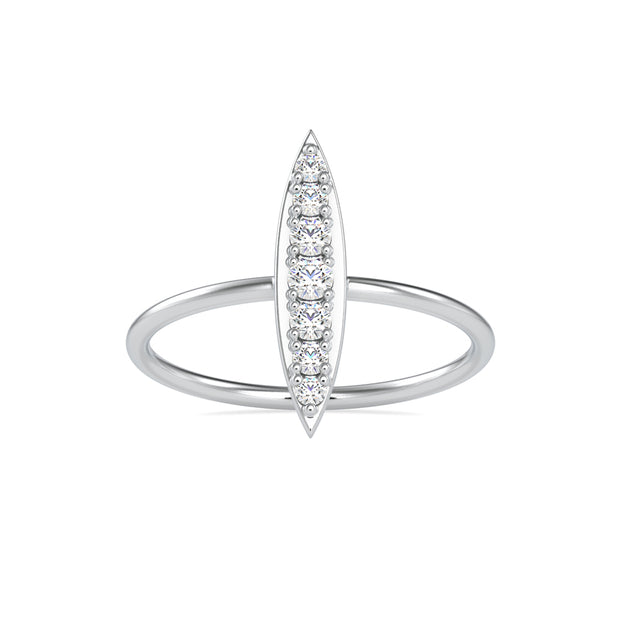 0.16Ct Marquise Shape Pave Lab-Grown Diamond Gold Ring