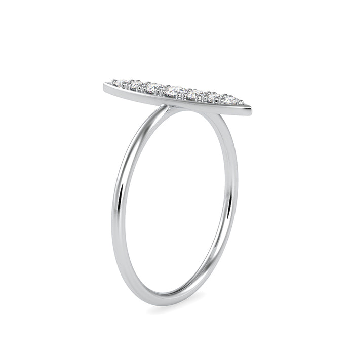 0.16Ct Marquise Shape Pave Lab-Grown Diamond Gold Ring