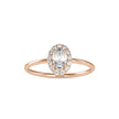 0.47Ct Oval Cut Halo Lab-Grown Diamond Gold Ring