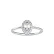 0.47Ct Oval Cut Halo Lab-Grown Diamond Gold Ring