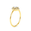 0.47Ct Oval Cut Halo Lab-Grown Diamond Gold Ring