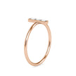 0.13Ct Baguette Cut Three Stone Lab-Grown Diamond Gold Ring