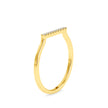 0.04Ct Round Cut Bar Set Lab-Grown Diamond Gold Ring