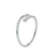 0.17Ct Open Wrap Style Two Stone Lab-Grown Diamond Gold Ring
