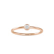 0.06Ct Round Cut Bezel Lab-Grown Diamond Gold Ring