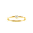 0.06Ct Round Cut Bezel Lab-Grown Diamond Gold Ring