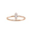 0.08Ct Baguette Cut Three Stone Lab-Grown Diamond Gold Ring