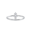 0.08Ct Baguette Cut Three Stone Lab-Grown Diamond Gold Ring