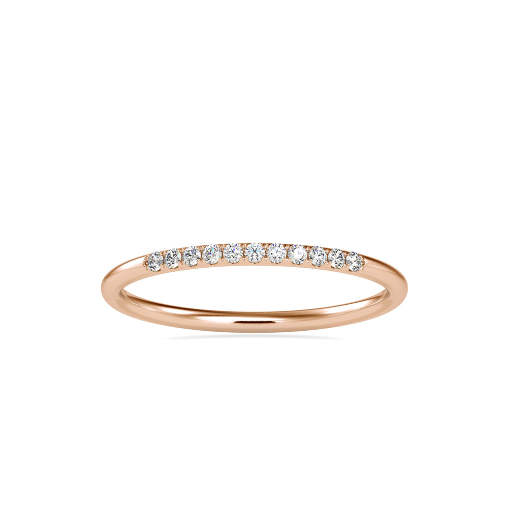 0.07Ct Prong Set Lab-Grown Diamond Gold Ring