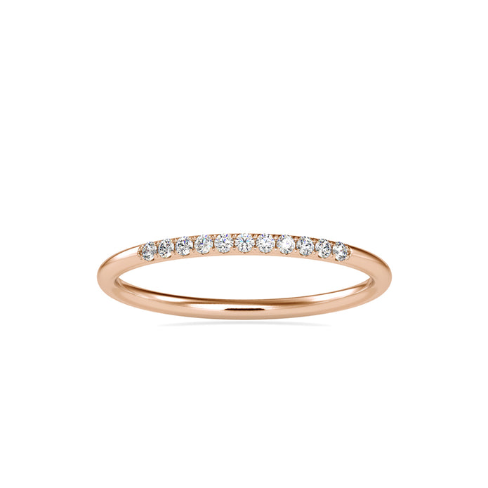 0.07Ct Prong Set Lab-Grown Diamond Gold Ring