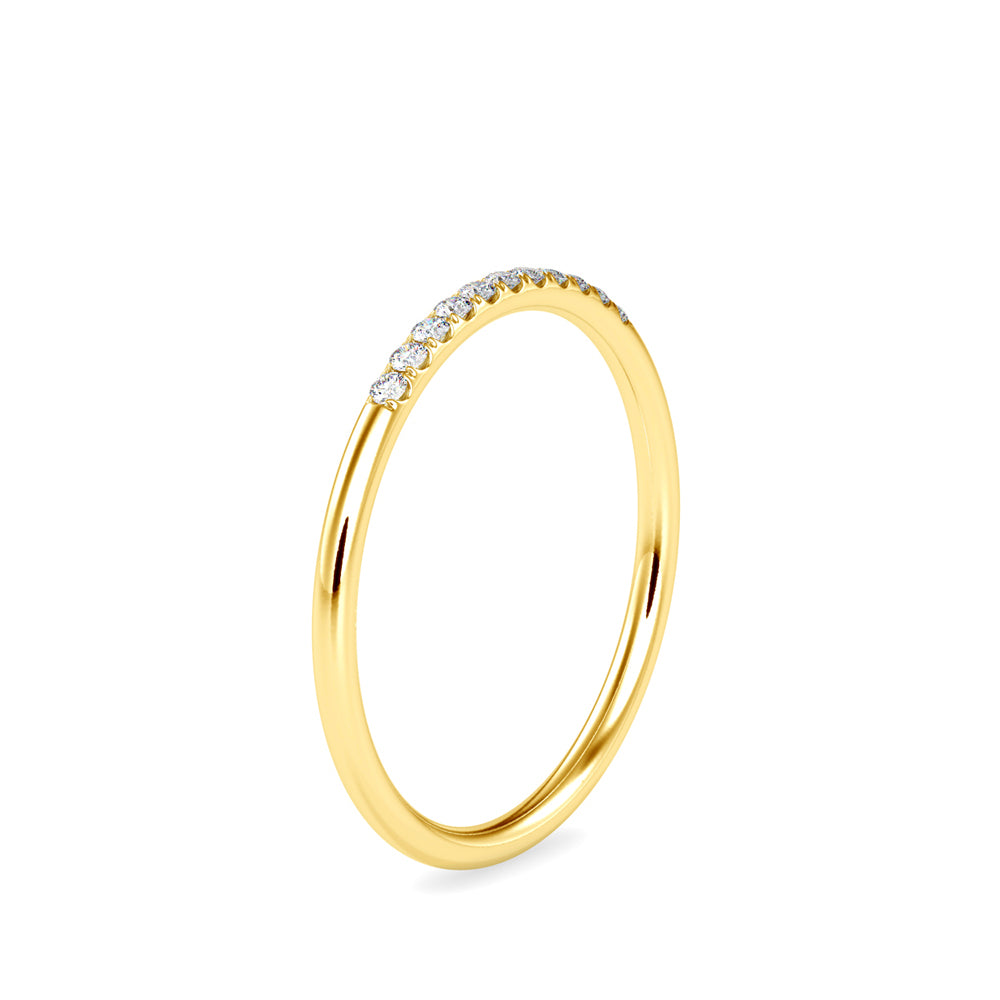 0.07Ct Prong Set Lab-Grown Diamond Gold Ring