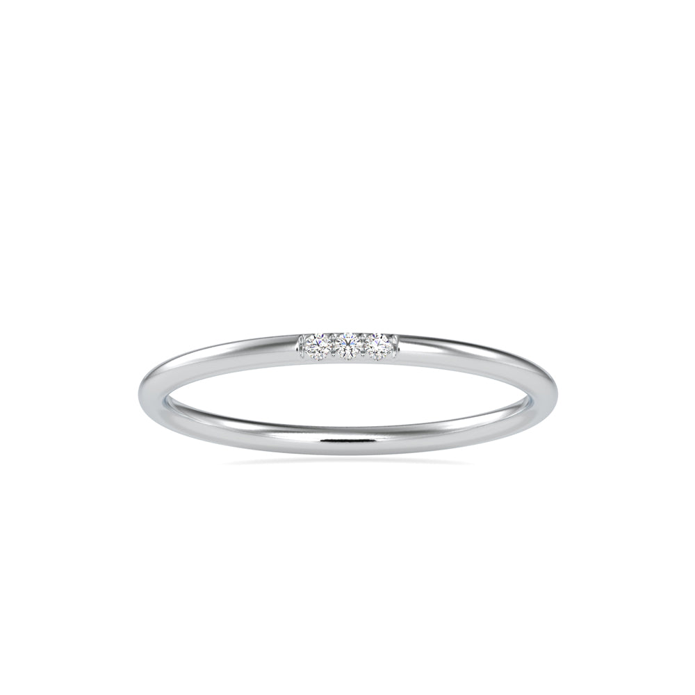 0.02Ct Three Stone Eternity Lab-Grown Diamond Gold Ring