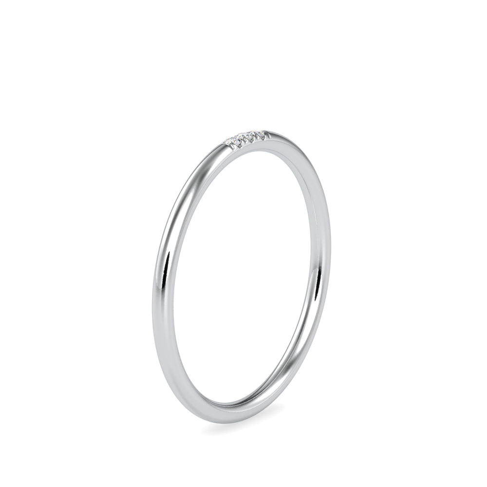 0.02Ct Three Stone Eternity Lab-Grown Diamond Gold Ring