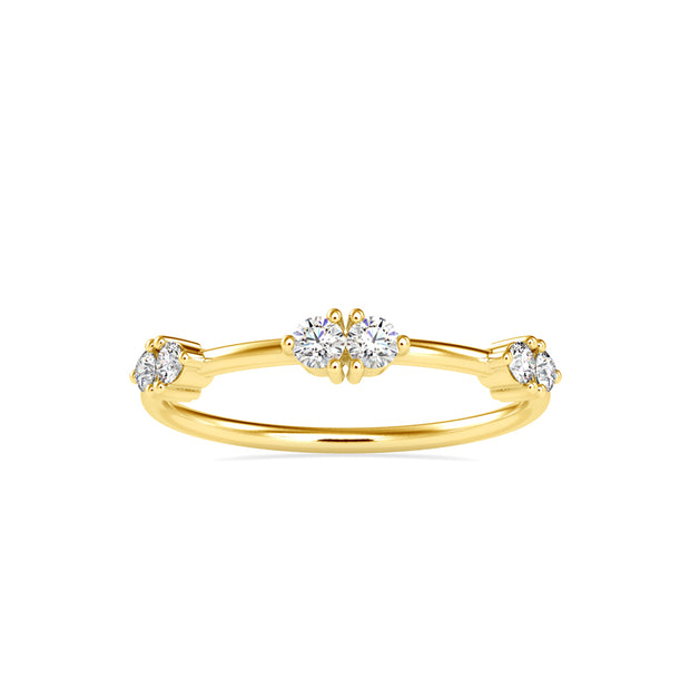 0.24Ct Prong Set Lab-Grown Diamond Gold Ring