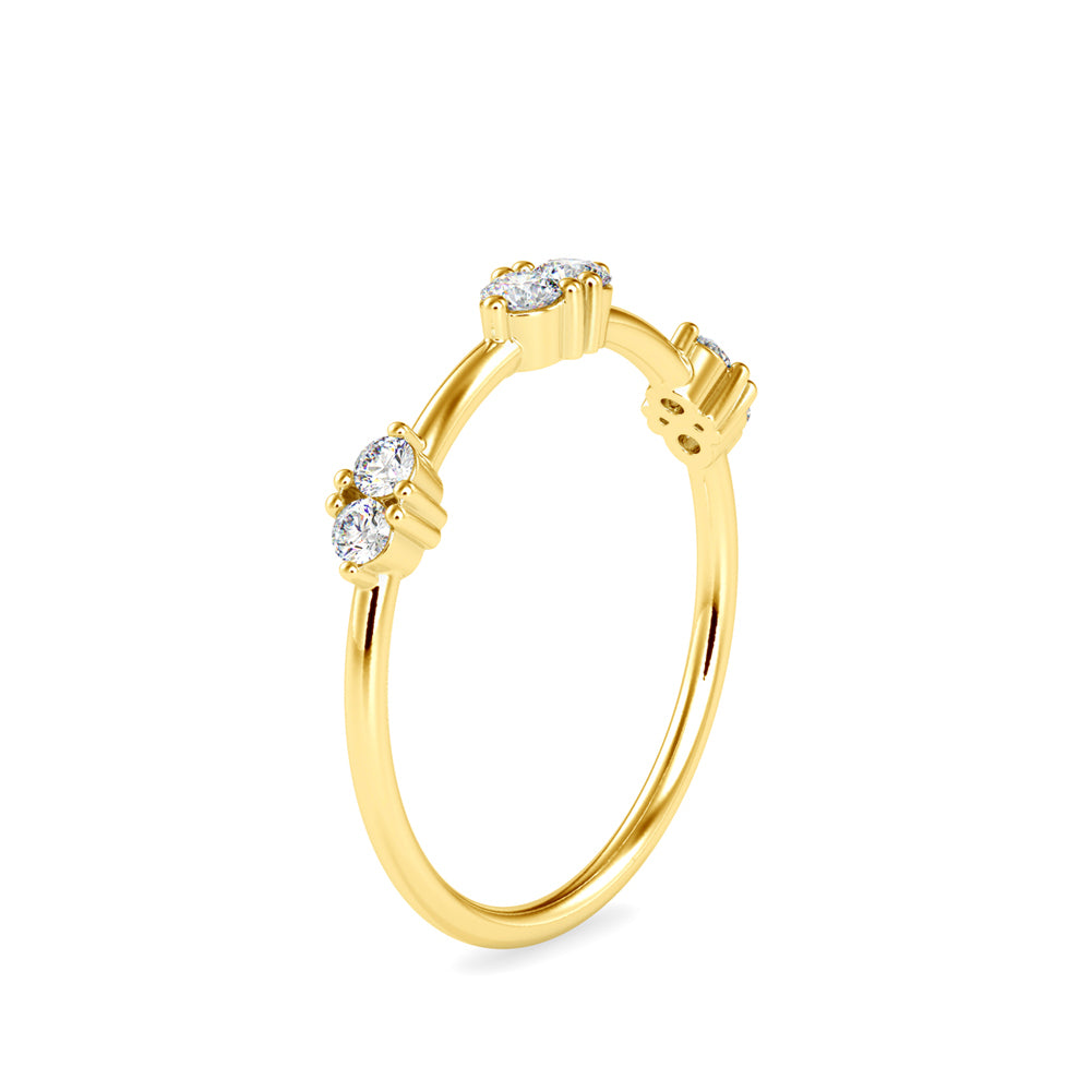 0.24Ct Prong Set Lab-Grown Diamond Gold Ring