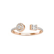 0.24Ct Toi Et Moi Open Style Lab-Grown Diamond Gold Ring