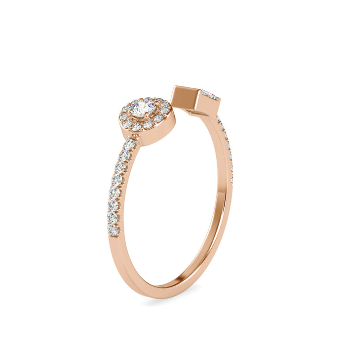 0.24Ct Toi Et Moi Open Style Lab-Grown Diamond Gold Ring
