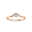 0.09Ct Marquise Half Halo Lab-Grown Diamond Gold Ring