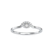 0.09Ct Marquise Half Halo Lab-Grown Diamond Gold Ring