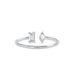0.16Ct Open Style Two Stone Lab-Grown Diamond Gold Ring