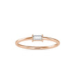 0.11Ct Baguette Prong Set Lab-Grown Diamond Gold Ring