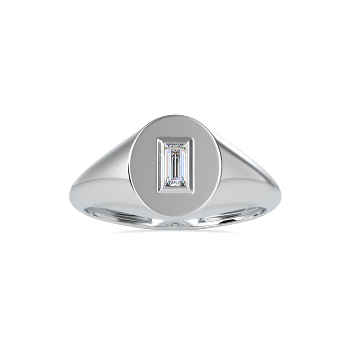 0.11Ct Baguette Bezel Set Lab-Grown Diamond Gold Ring