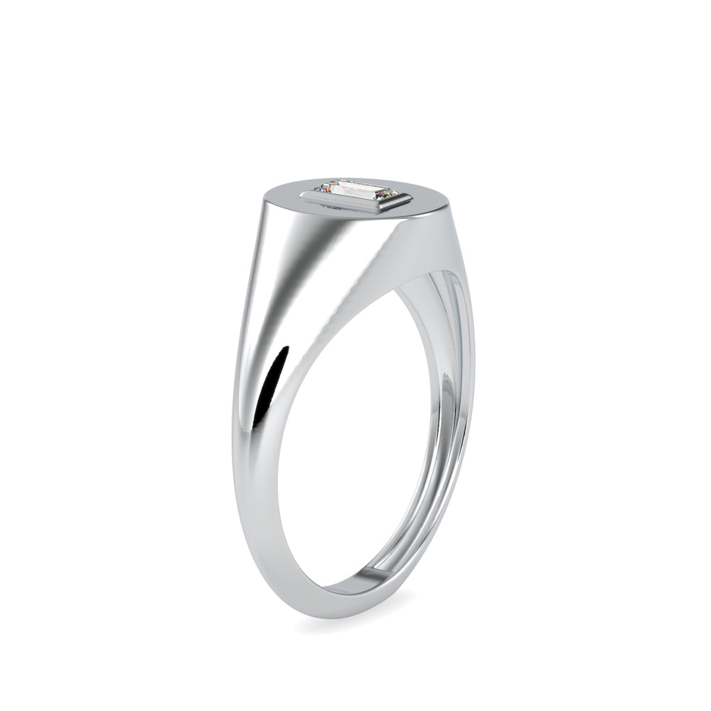 0.11Ct Baguette Bezel Set Lab-Grown Diamond Gold Ring