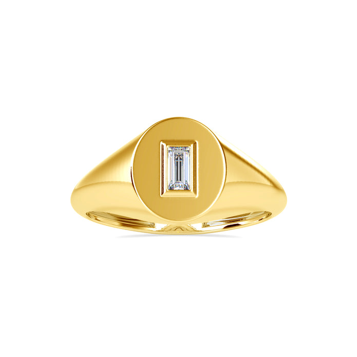 0.11Ct Baguette Bezel Set Lab-Grown Diamond Gold Ring