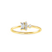 0.17Ct Baguette Prong Set Lab-Grown Diamond Gold Ring