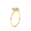 0.65Ct Round Halo Lab-Grown Diamond Gold Ring