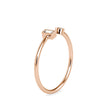 0.08Ct Open Style Two Stone Lab-Grown Diamond Gold Ring