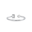 0.08Ct Open Style Two Stone Lab-Grown Diamond Gold Ring