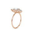 1.03Ct Elongated Oval Halo Lab-Grown Diamond Gold Ring