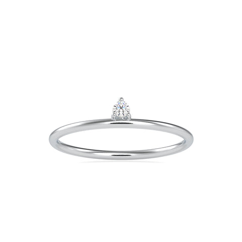 0.04Ct Round Prong Lab-Grown Diamond Gold Ring