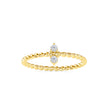 0.08Ct Twisted Round Two Stone Lab-Grown Diamond Gold Ring