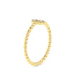0.08Ct Twisted Round Two Stone Lab-Grown Diamond Gold Ring