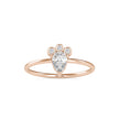 0.39Ct Crown Style Pear Prong Lab-Grown Diamond Gold Ring