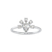 0.63Ct Pear Prong With Cluster Lab-Grown Diamond Gold Ring