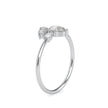 0.63Ct Pear Prong With Cluster Lab-Grown Diamond Gold Ring