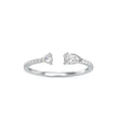 0.29Ct Open Style Two Stone Lab-Grown Diamond Gold Ring