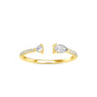 0.29Ct Open Style Two Stone Lab-Grown Diamond Gold Ring