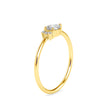 0.37Ct Pear Shape Prong Set Lab-Grown Diamond Gold Ring