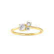 0.32Ct Round Prong With Cluster Lab-Grown Diamond Gold Ring