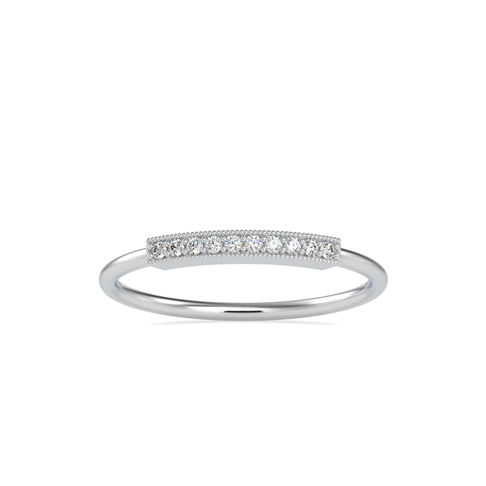 0.05Ct Pave Half Eternity Lab-Grown Diamond Gold Ring