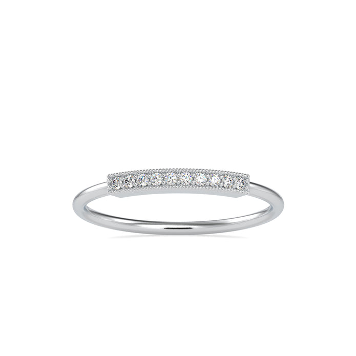 0.05Ct Pave Half Eternity Lab-Grown Diamond Gold Ring