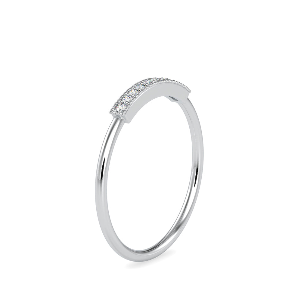 0.05Ct Pave Half Eternity Lab-Grown Diamond Gold Ring