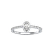 0.43Ct Pear Shape Bezel Set Lab-Grown Diamond Gold Ring
