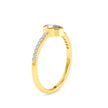 0.43Ct Pear Shape Bezel Set Lab-Grown Diamond Gold Ring